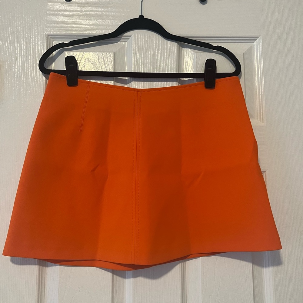 Zara Orange Mini Skirt